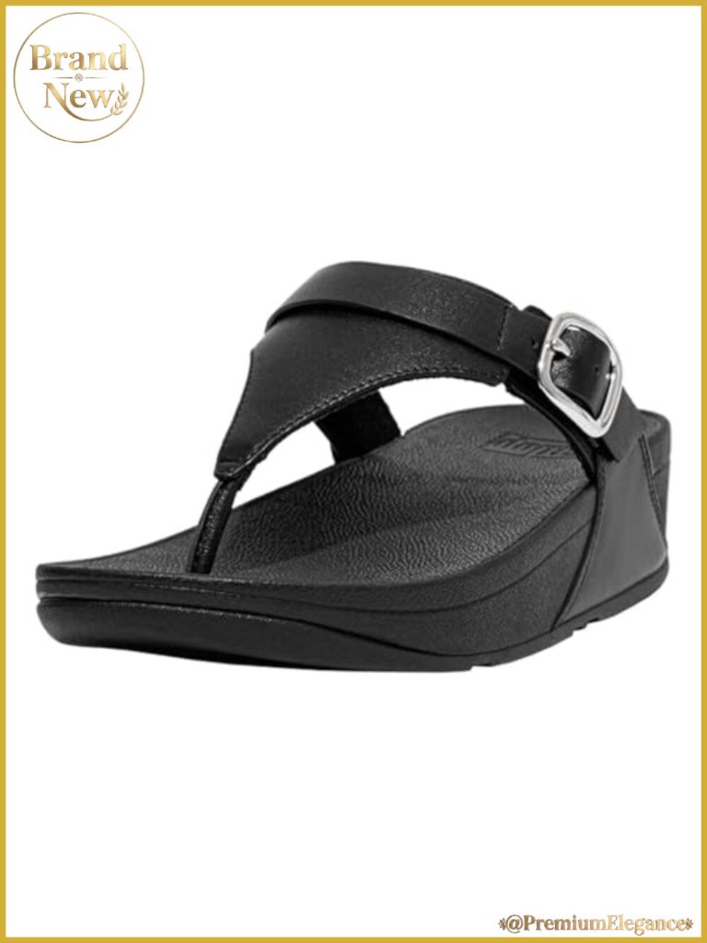 Adjustable Leather Toe-Post Sandals with Microwobbleboard Cushioning